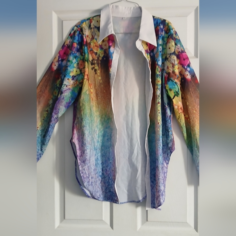Vibrant Multicolor Women's Blouse - Picture 2 of 5